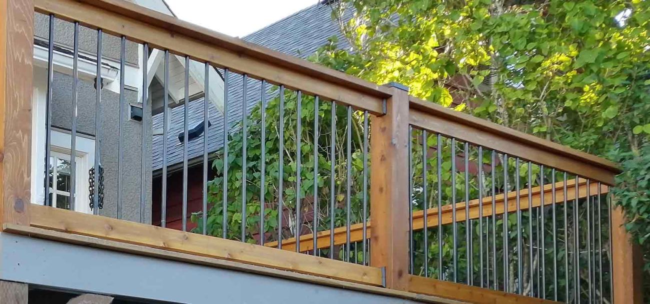 cedar aluminum railing